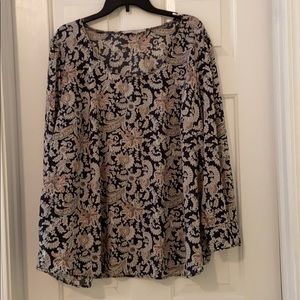Loft paisley blouse size 24.
